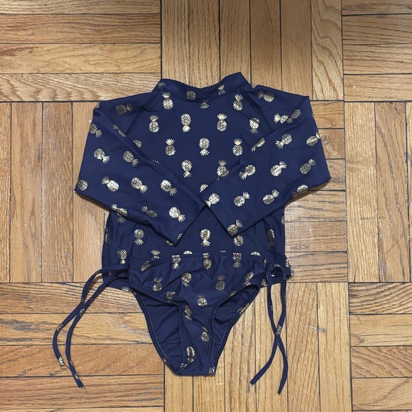 Navy Pineapple Kids Swim Set - Picture 1 of 2